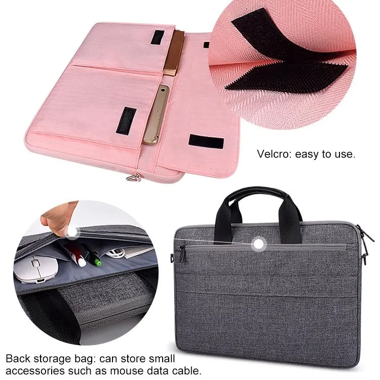 15.6 Inch Laptop Handheld Briefcase Storage Bag - no Shoulder Strap