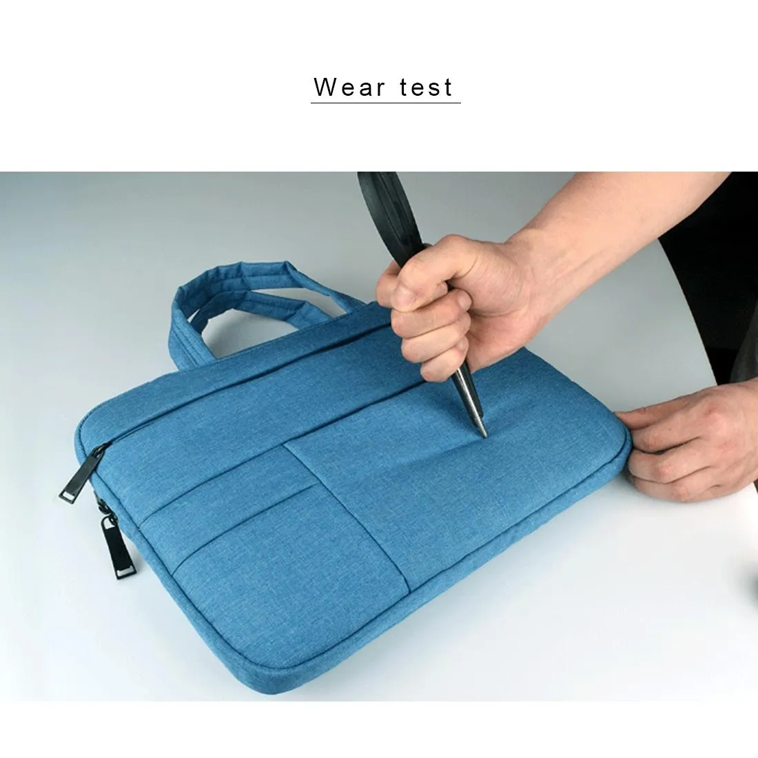 15.6 Inch Laptop Tablet Bag with Multiple Pockets and Soft Oxford Cloth Handle