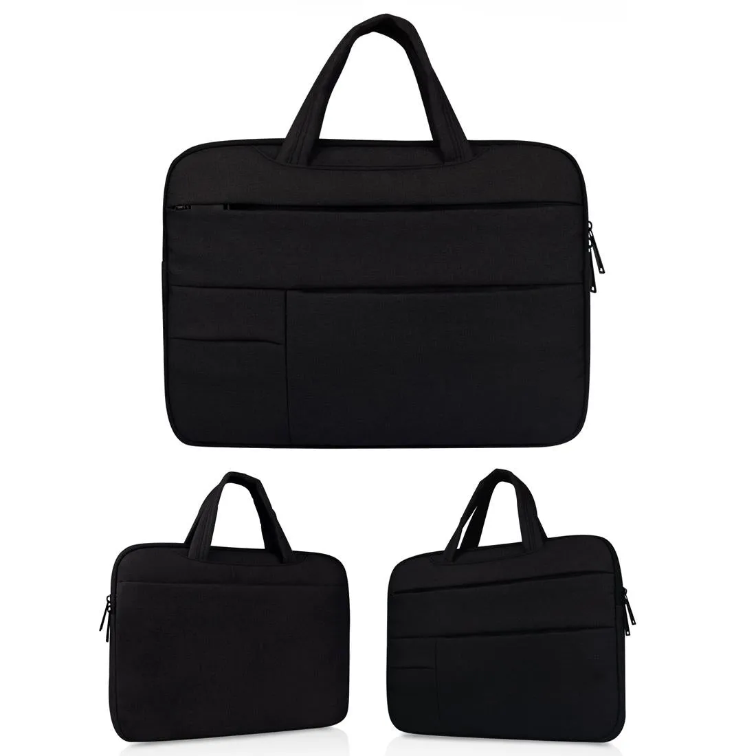 15.6 Inch Laptop Tablet Bag with Multiple Pockets and Soft Oxford Cloth Handle