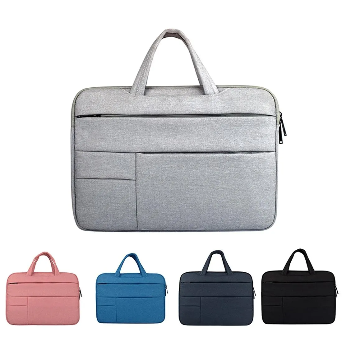 15.6 Inch Laptop Tablet Bag with Multiple Pockets and Soft Oxford Cloth Handle