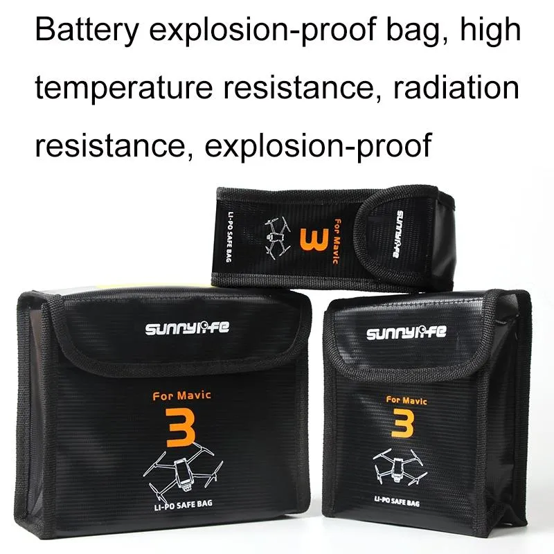 3-in-1 Mavic 3 Battery Storage Bags - Safe & Explosion-proof