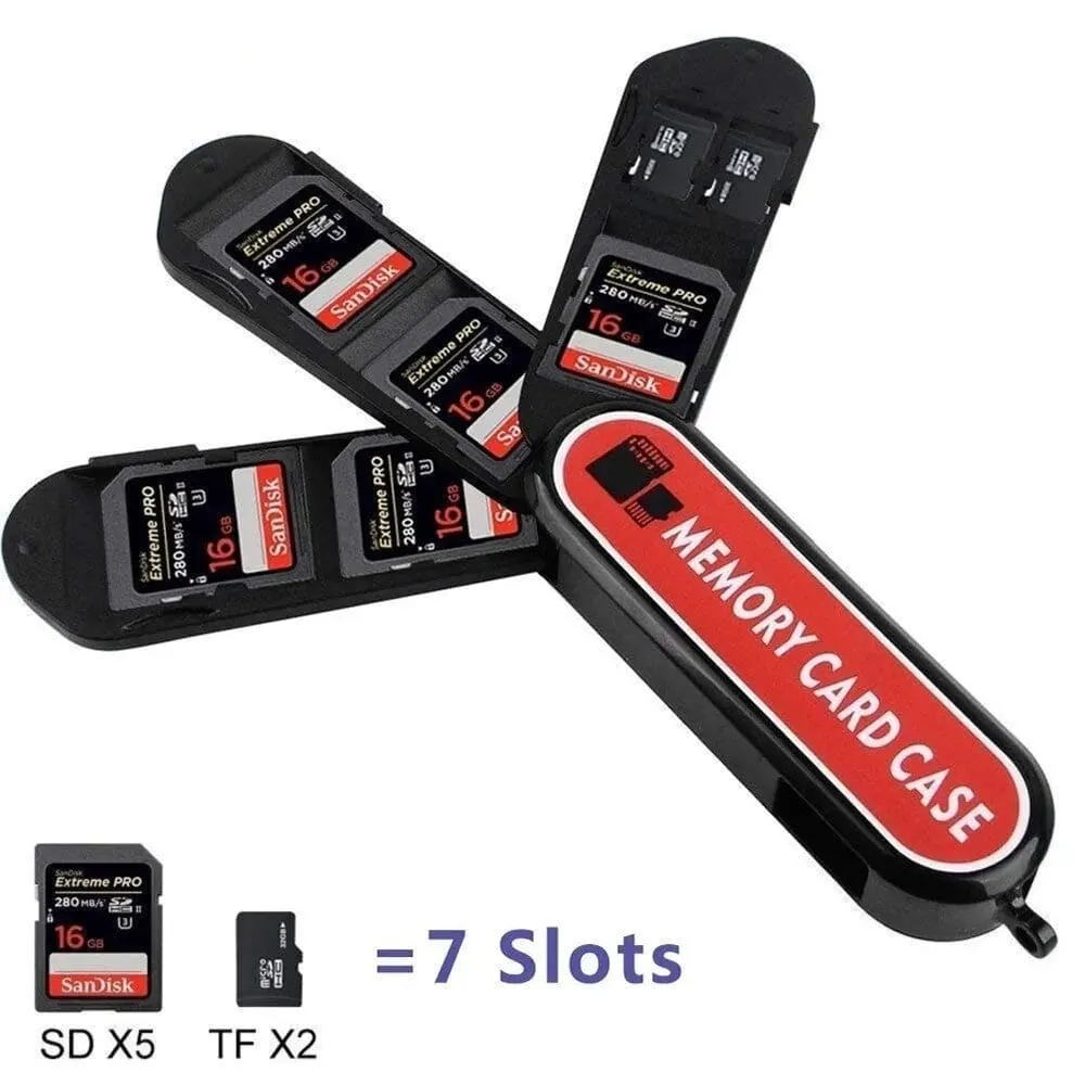 7slots 12slots Memory Card Case with Sd Micro Sd Tf Mini Sim Micro Sim Nano Sim Memory Card Waterproof Storage Box