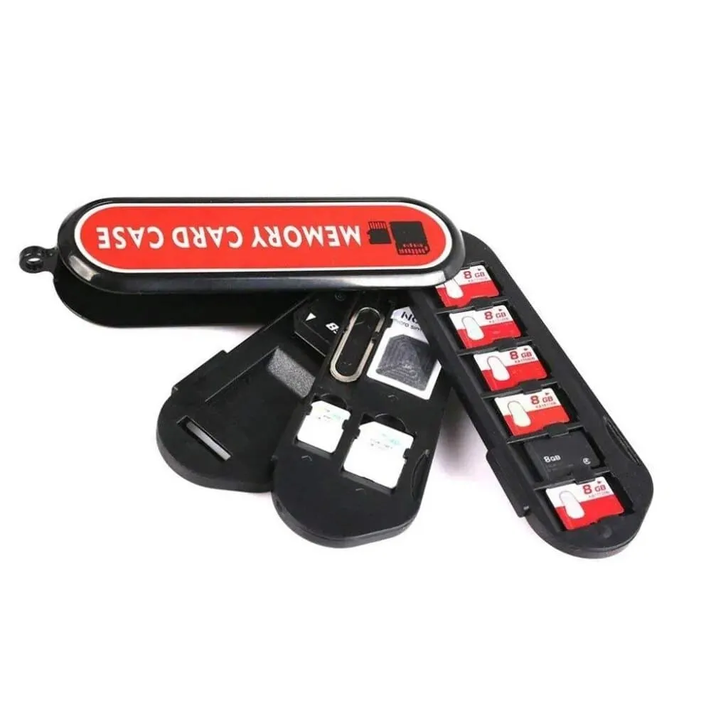 7slots 12slots Memory Card Case with Sd Micro Sd Tf Mini Sim Micro Sim Nano Sim Memory Card Waterproof Storage Box