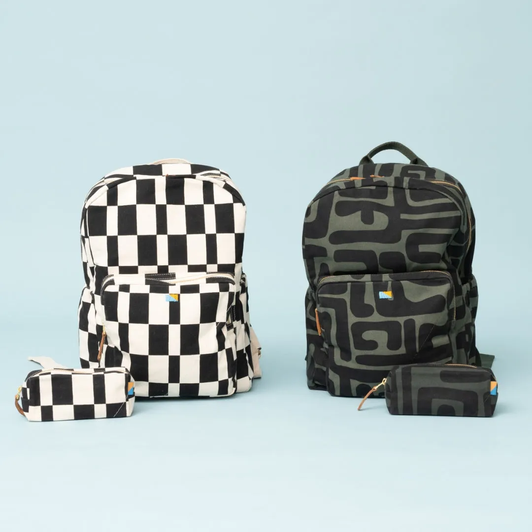 Backpack - Black Checker