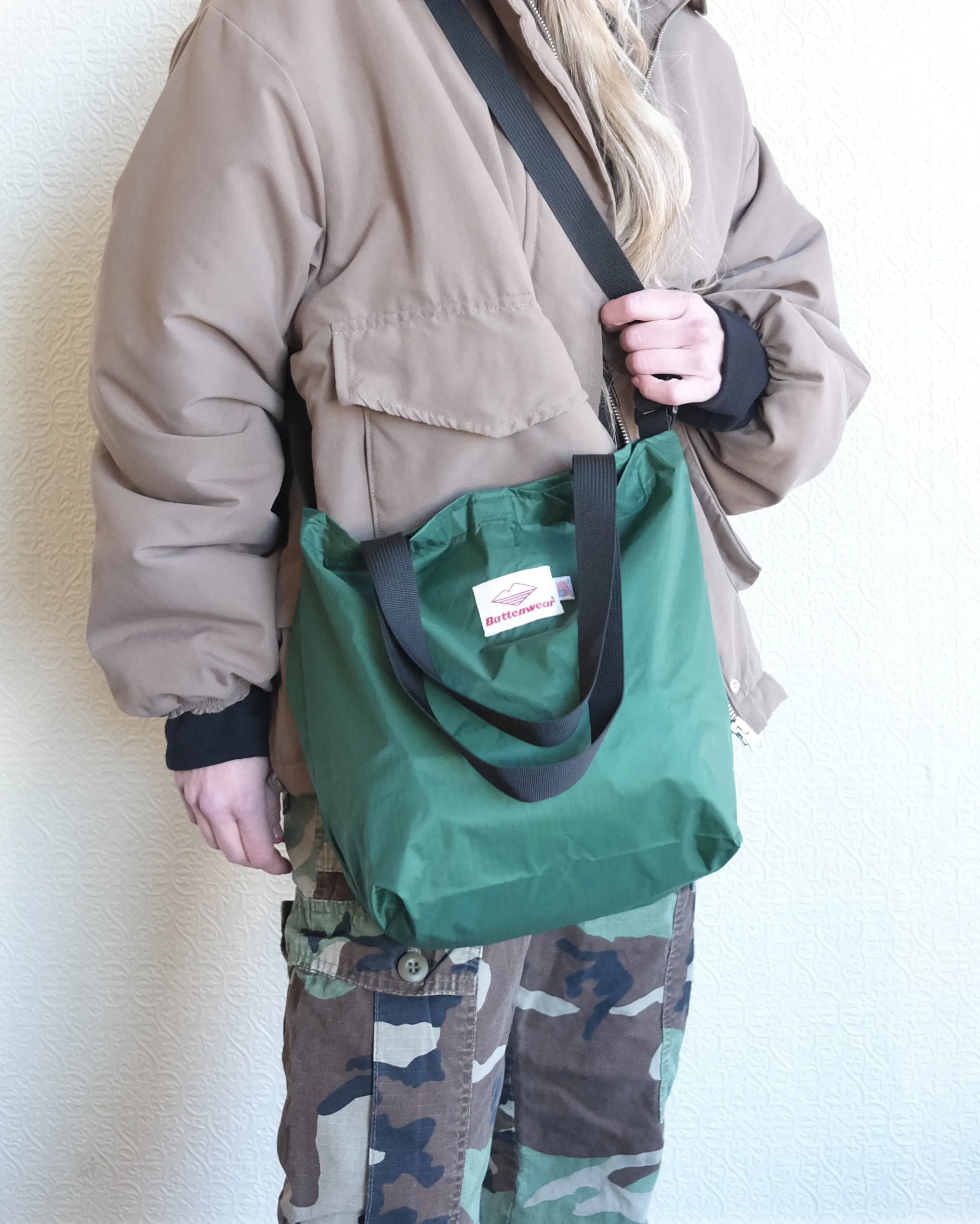Battenwear Mini Packable Tote, Forest Green