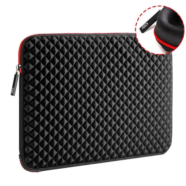 Black Plaid Laptop Case17-inch