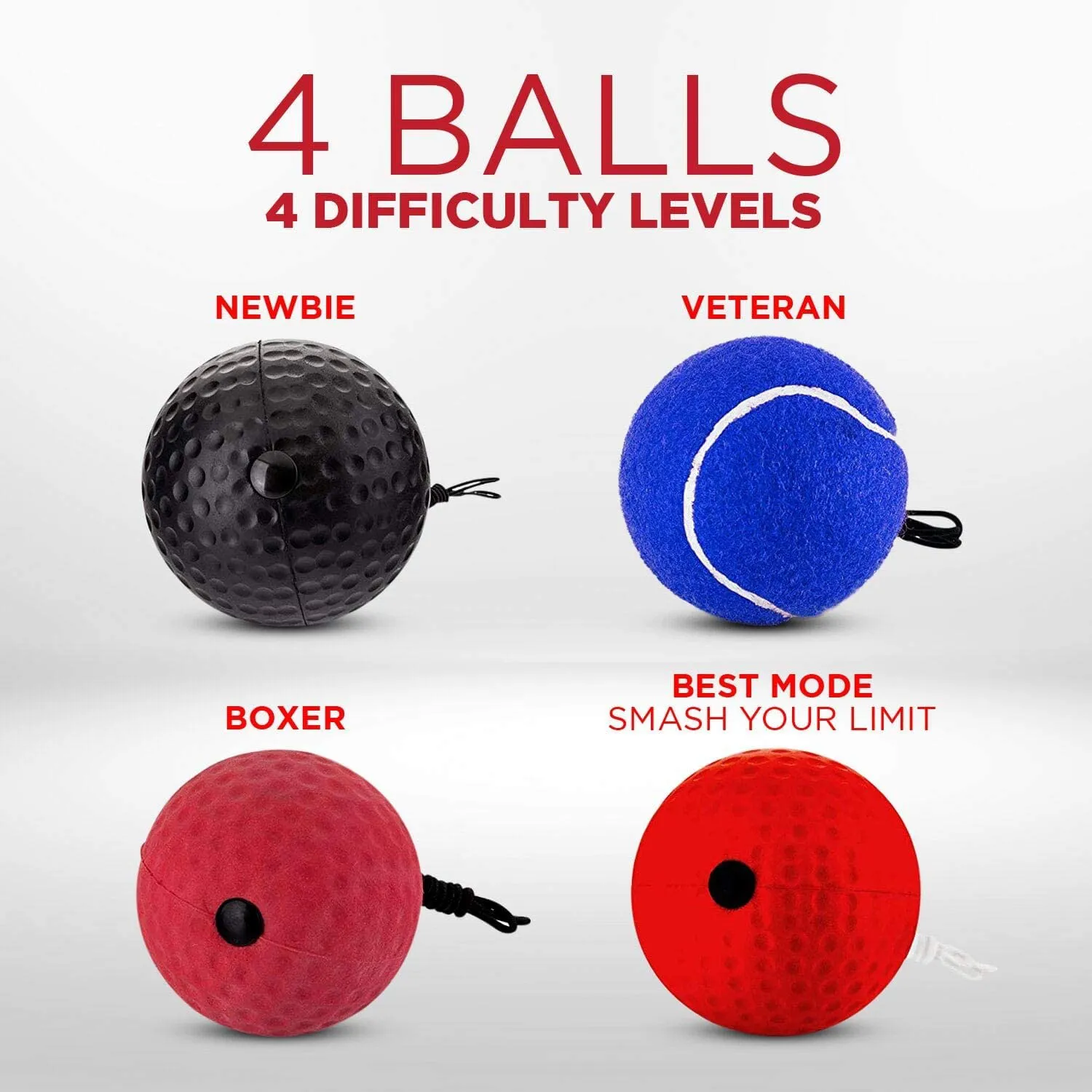 CHAMPS MMA Boxing Reflex Ball -Improve Reaction Speed and Hand Eye Coordination Training Boxing Equipment for Training at Home, Boxing Gear for MMA Equipment, Punching Ball Reflex Bag