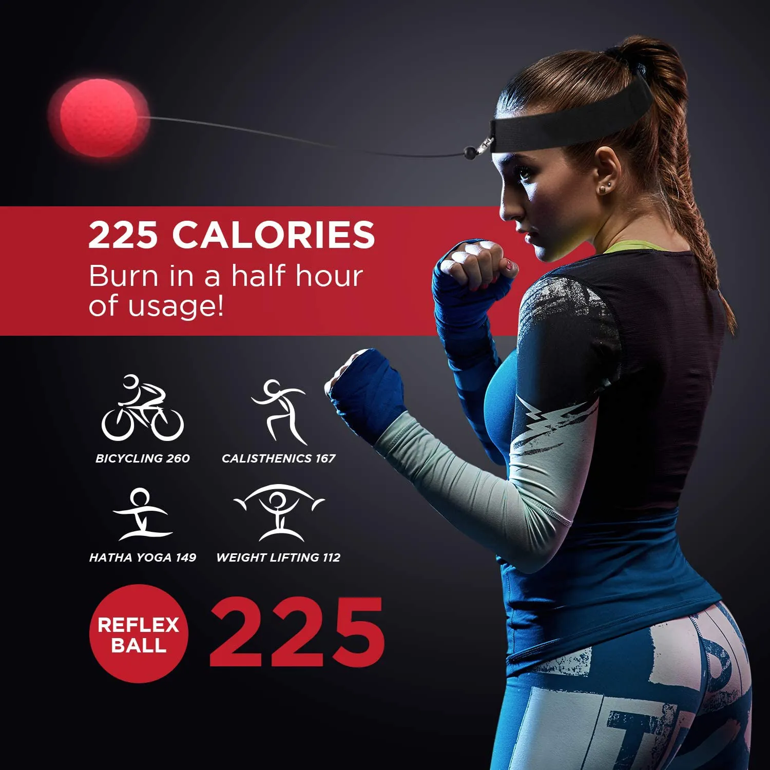 CHAMPS MMA Boxing Reflex Ball -Improve Reaction Speed and Hand Eye Coordination Training Boxing Equipment for Training at Home, Boxing Gear for MMA Equipment, Punching Ball Reflex Bag