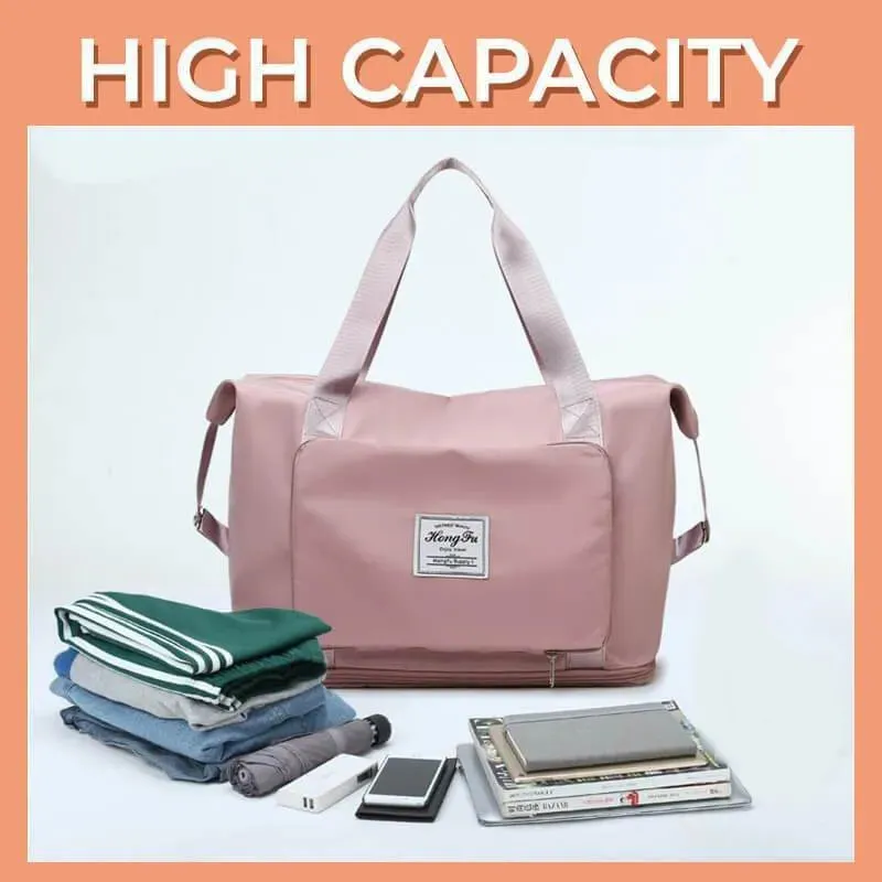 Foldable Storage Travel Bag Waterproof Large Capacity Gym Fitness Bag Weekender Overnight For Women