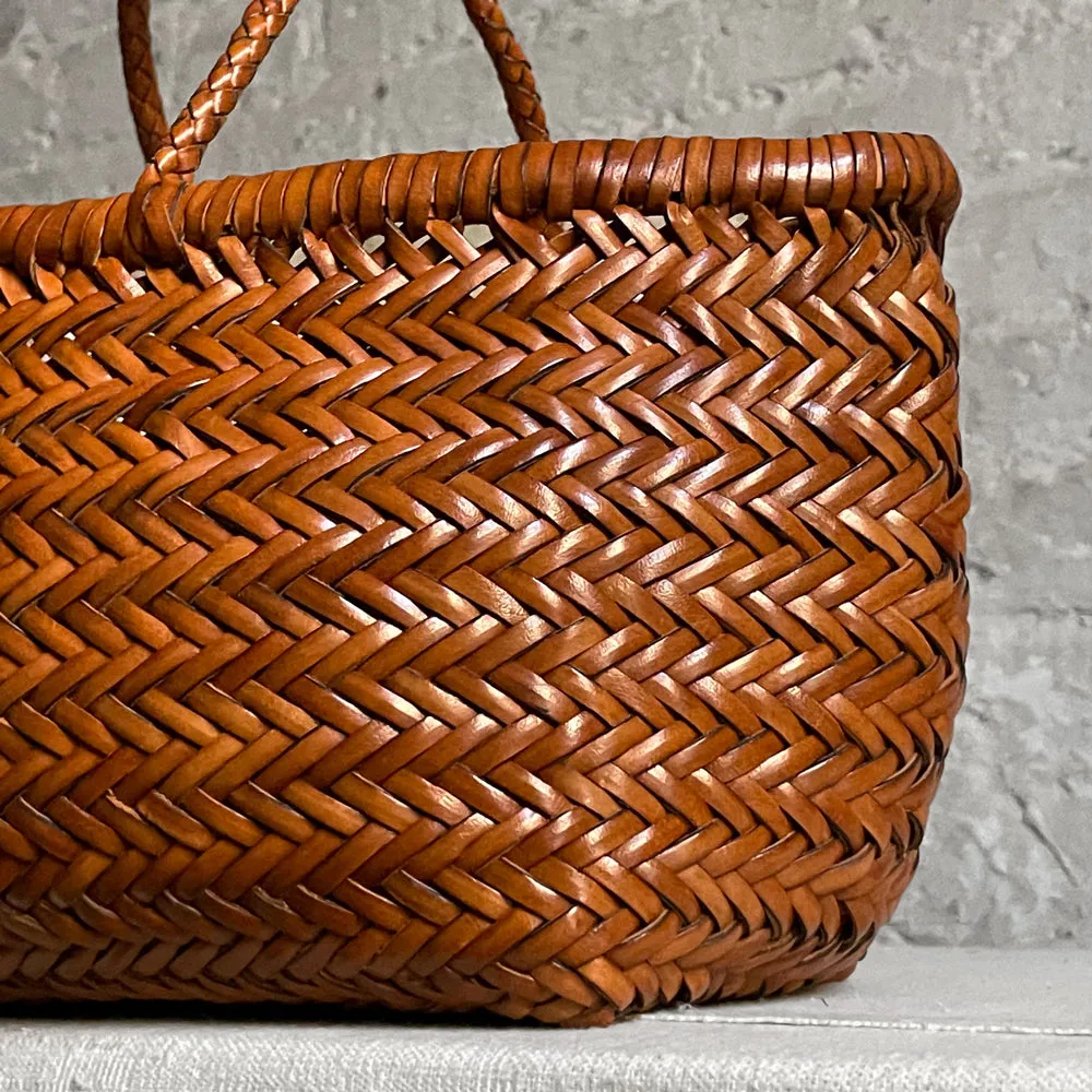 Leather Dragon Diffusion Triple Jump Small Tote in Tan