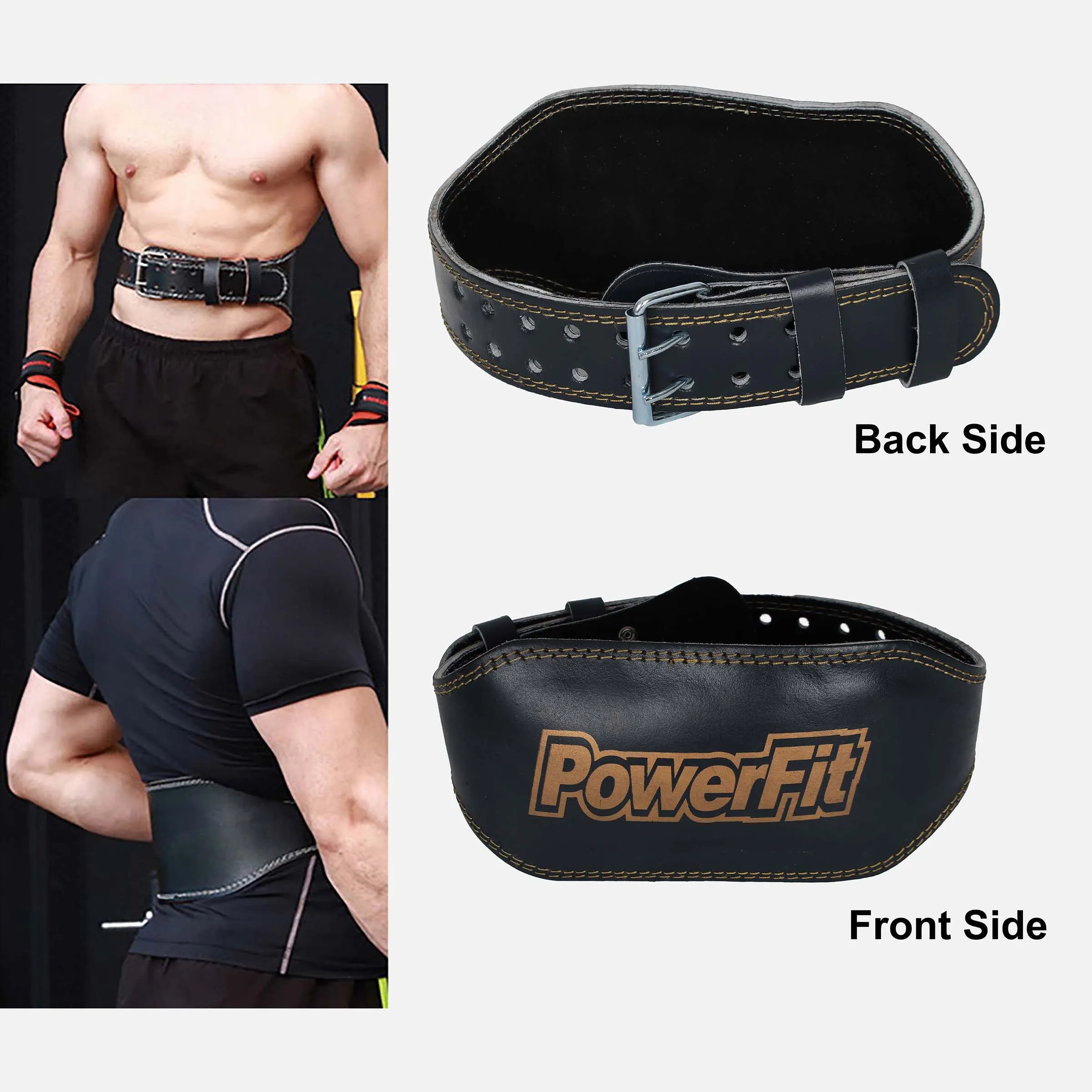 LEATHER WEIGHT LIFTING BELT 6 INCH