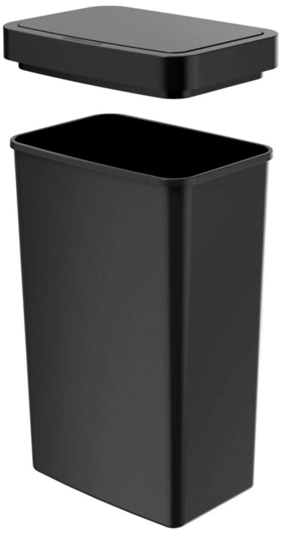 Mainstays 13.2 Gallon Kitchen Sensor Trash Can, Plastic Motion Sensor Kitchen Trash Can, Black