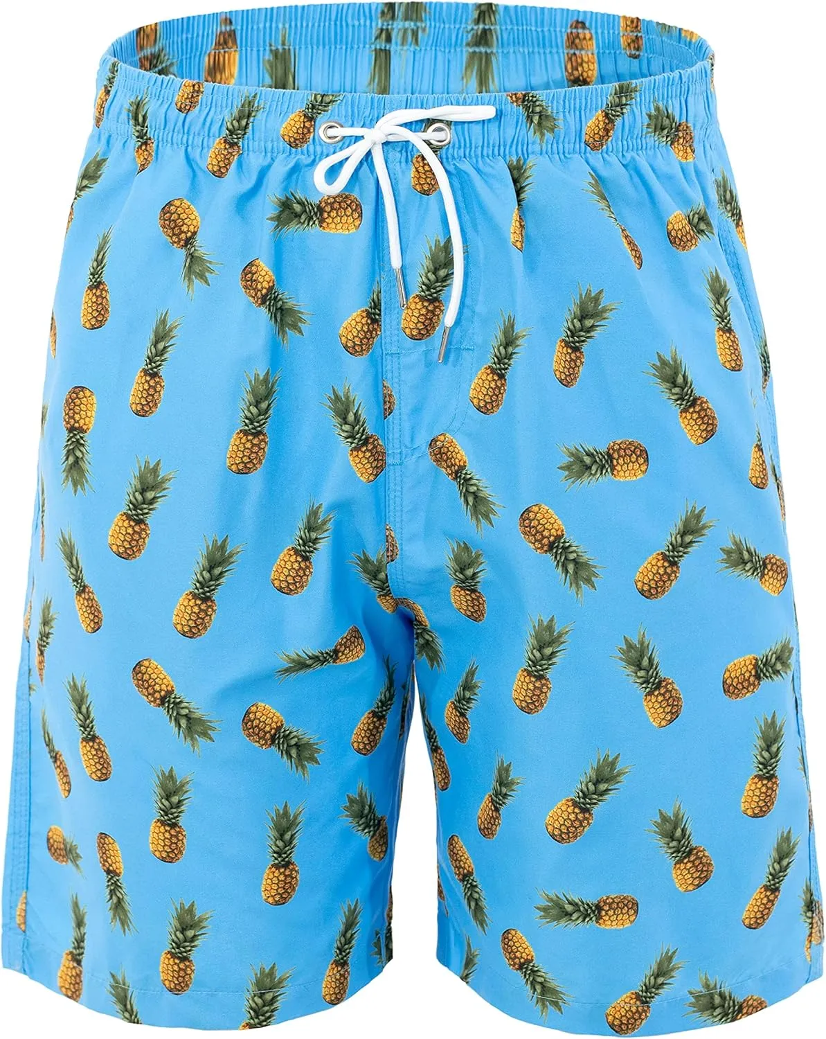 Mens Summer Beach Quick-Dry Board Shorts Color-Gradient Printed Swim Trunks