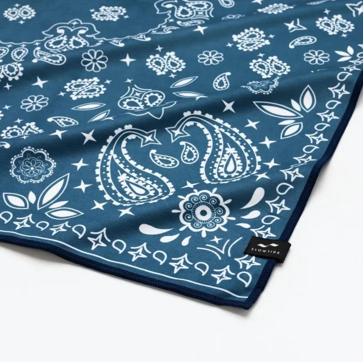 Navy Paisley Park Quick Dry Towel