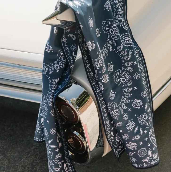 Navy Paisley Park Quick Dry Towel