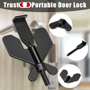 Portable Door Lock Home Security Hotel Safety Stainless Steel Privacy Extra Security Lock anti Theft