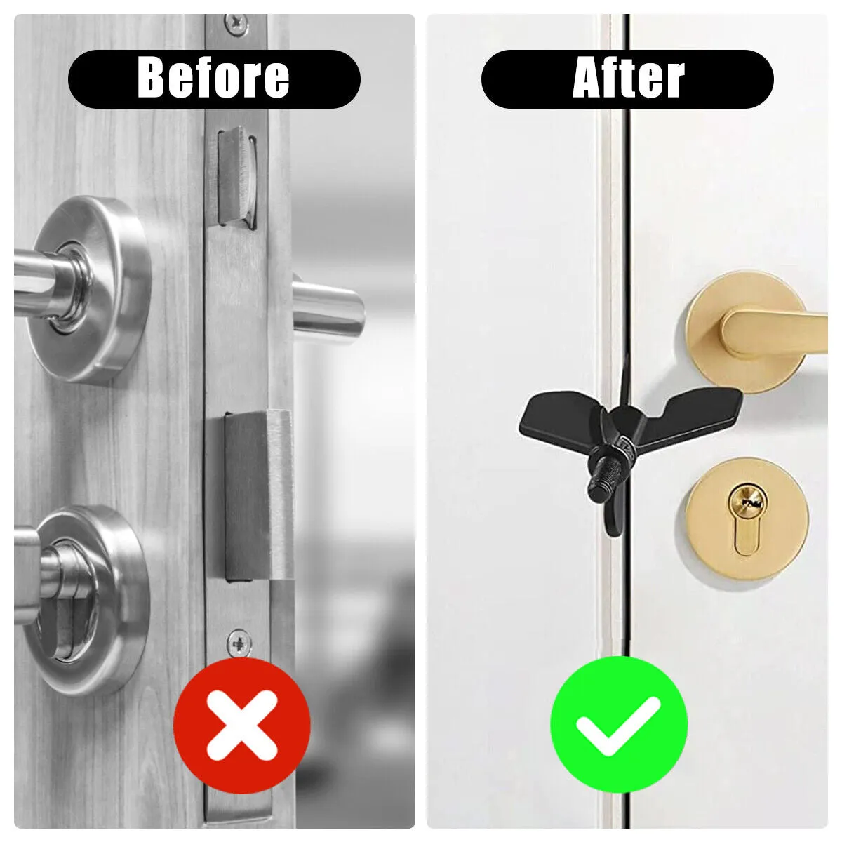 Portable Door Lock Home Security Hotel Safety Stainless Steel Privacy Extra Security Lock anti Theft