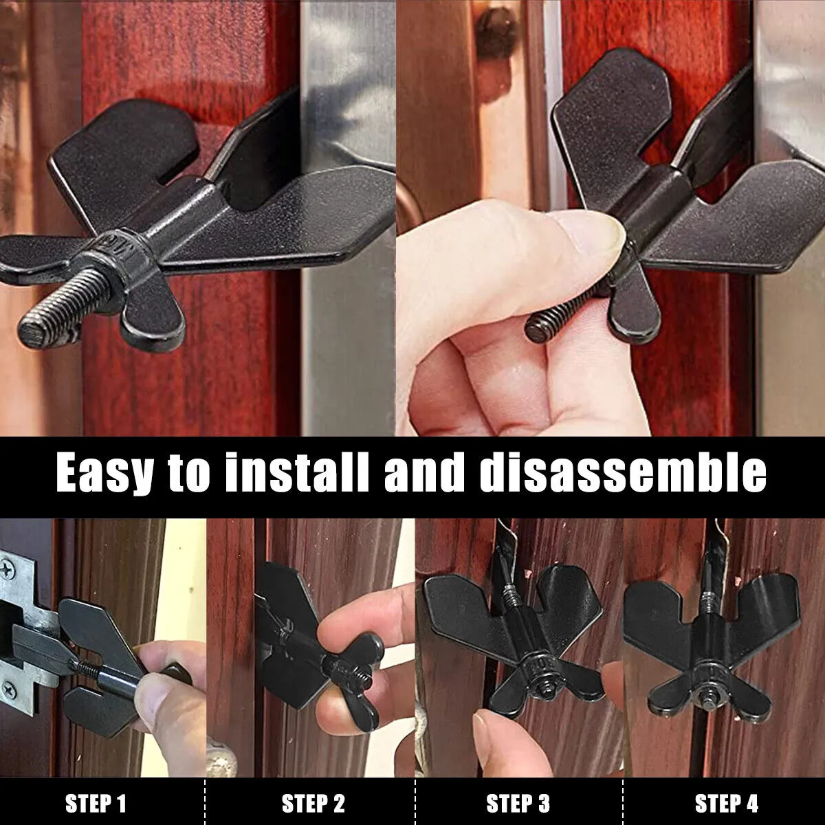 Portable Door Lock Home Security Hotel Safety Stainless Steel Privacy Extra Security Lock anti Theft