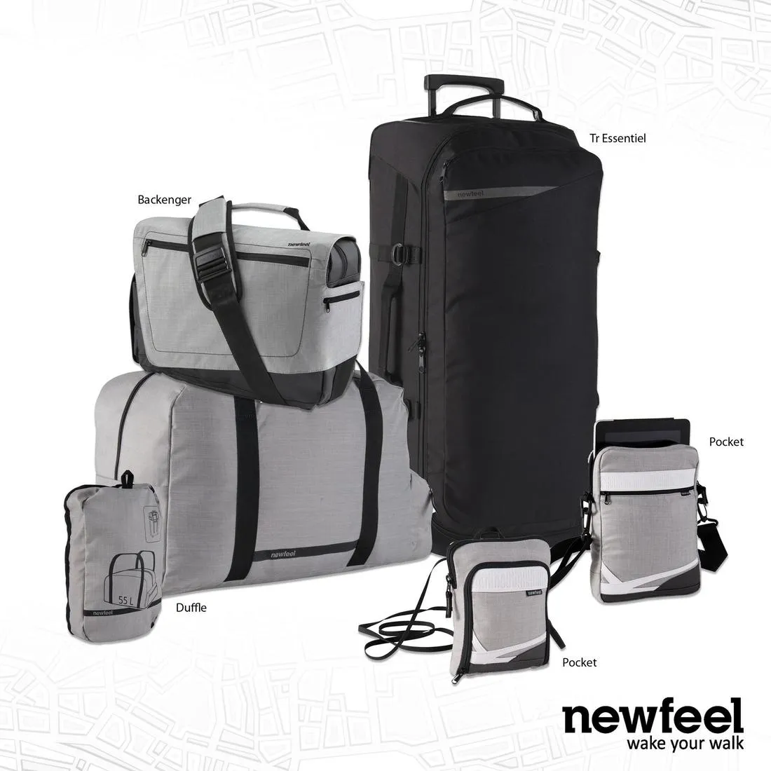 Tablet bag - mottled grey